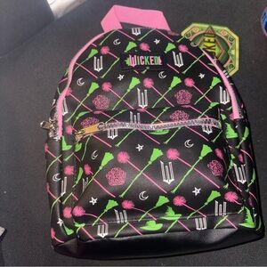 Licensed Wicked Mini Backpack Glinda Elphaba Purse Handbag Movie Pink Green NWT